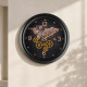 Orologio da parete rotondo stile industrial con meccanismi a vista