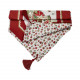 Runner a punta con nappe e texture con villaggio di natale 140x45