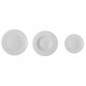Set 18 pz servizio di piatti piani, fondi e piattino classici in ceramica