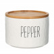 Set 3 barattoli in ceramica con tappo in bamboo
