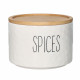 Set 3 barattoli in ceramica con tappo in bamboo