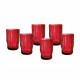 Set 6 pezzi bicchieri per acqua in vetro dal design moderno