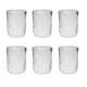 Set 6 pezzi bicchieri per acqua in vetro