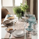 Set 6 pezzi piatti piani in ceramica dalle linee rustiche