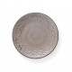 Set 6 pezzi piatti piani in ceramica dalle linee rustiche