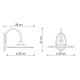 Applique da parete in metallo e diffusore in ceramica dal design industrial