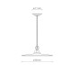 Lampada a sospensione grande in stile classico con paralume in ceramica