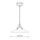 Lampada a sospensione piccola in stile rustico in metallo e paralume in ceramica