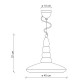 Lampada a sospensione in ceramica diffusore a cono dal design moderno industrial
