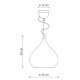 Lampada a sospensione dal design industrial e diffusore interamente in ceramica