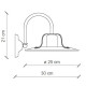 Applique da parete in metallo con diffusore in ceramica dal design industrial