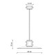Lampada a sospensione dal design industrial in ceramica con paralume in metallo