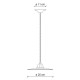 Lampada a sospensione piccola industrial in metallo e paralume in ceramica