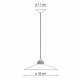 Lampada a sospensione in metallo e diffusore in ceramica dallo stile industrial