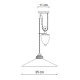 Lampada a sospensione in metallo e diffusore in ceramica in stile industrial