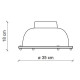 Plafoniera da soffitto in stile industrial con diffusore in ceramica con griglia