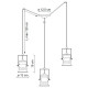 Lampada a sospensione con 3 diffusori in ceramica in stile industrial