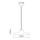 Lampada a sospensione dal design industrial con diffusore in ceramica