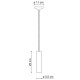 Lampada a sospensione grande rotonda interamente in ceramica dal design moderno