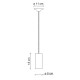 Lampada a sospensione piccola rotonda interamente in ceramica dal design moderno