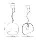 Lampada a sospensione piccola con diffusore in ceramica dal design moderno decò