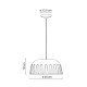 Lampada a sospensione piccola con paralume in ceramica dalle linee moderne decò