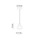 Lampada a sospensione con diffusore piccolo in ceramica dal design moderno decò