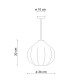 Lampada a sospensione con diffusore grande in ceramica dal design moderno