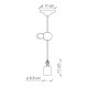 Lampada a sospensione in stile industrial con struttura in ceramica
