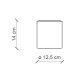 Faretto da soffitto grande rotondo interamente in ceramica dal design moderno