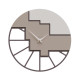 Orologio da parete rotondo in legno dal design moderno ed elegante