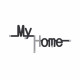 Appendiabiti a muro per ingresso con scritta myhome e 5 ganci in alluminio