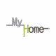 Appendiabiti per ingressi dal design moderno con scritta myhome e 5 ganci