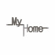 Attaccapanni per ingresso in legno con scritta myhome e 5 ganci