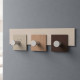 Appendi abiti design moderno in legno con sagoma quadrata e 3 ganci