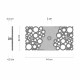 Appendiabito da muro design moderno pannello in legno forato a laser e 3 ganci