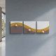 Appendiabiti da parete da ingresso in legno con 3 ganci in alluminio