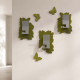 Appendiabiti da parete design moderno con farfalle in legno e 3 ganci