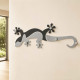 Appendiabiti da parete design moderno con geco in legno con ganci