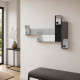 Appendiabiti da parete elegante con struttura in legno e 4 ganci in alluminio