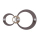 Appendiabiti da parete design moderno con cerchi in legno 3 ganci