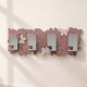Appendiabiti da parete particolare in legno con farfalle intagliate e 4 ganci