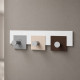 Appendiabiti decorativo da parete con sagoma in legno e 3 ganci