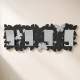 Appendiabiti moderno con pannello in legno intagliato a laser con farfalle