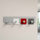 Appendini da parete di design con pannello lineare con 4 ganci 