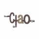 Appendino da parete in legno dal design moderno con scritta