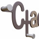 Appendino da parete in legno dal design moderno con scritta