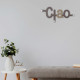Appendino da parete in legno dal design moderno con scritta