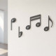 Attaccapanni a muro moderno con note musicali e 5 ganci
