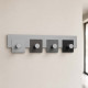 Attaccapanni a parete moderno in legno decorativo con 4 ganci